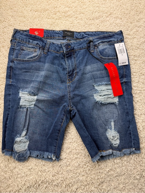 Celebrity Pink Pants - Juniors 15 Celebrity Pink Denim Bermuda Shorts